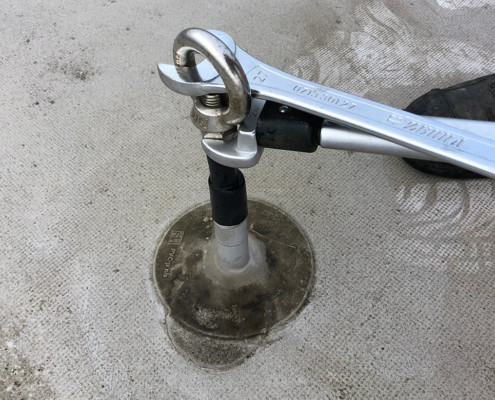 Zugkrafttest beim Anschlagpunkt