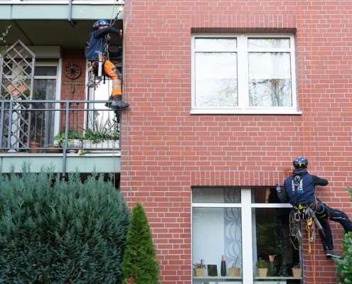 Reparatur einer Klinkerfassade